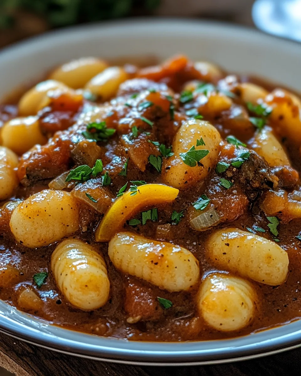 Gnocchi-Gulasch