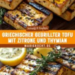 Griechischer gegrillter Tofu mit Zitrone und Thymian 18 Pinterest Hidden Image
