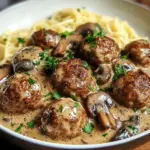 Hackb&auml;llchen in Champignon-Rahmso&szlig;e