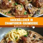 Hackbällchen in Champignon-Rahmsoße 17 Pinterest Hidden Image