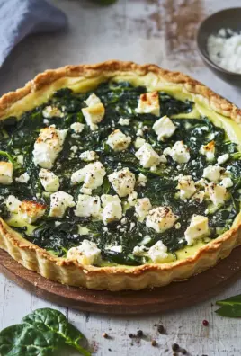 Herzhafte Quiche mit Spinat und Feta