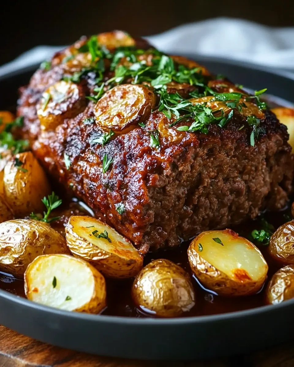 Herzhafter Hackbraten mit Ofenkartoffeln 26 Herzhafter Hackbraten mit Ofenkartoffeln