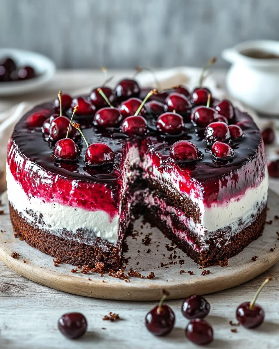 Kirschtorte mit Stracciatellacreme