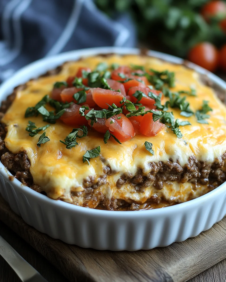 Low Carb Cheeseburger-Auflauf