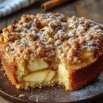 Marmorierter Apfel-Streuselkuchen mit Zimt und N&uuml;ssen