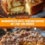 Marmorierter Apfel-Streuselkuchen mit Zimt und Nüssen 21 Pinterest Hidden Image