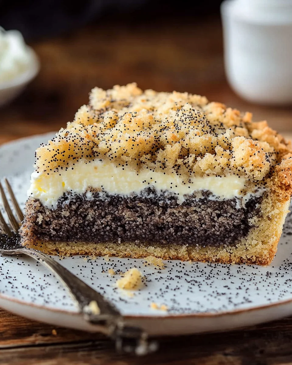 Mohnkuchen mit Streusel