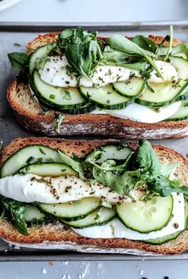 Mozzarella-Gurken-Sandwich mit Kresse