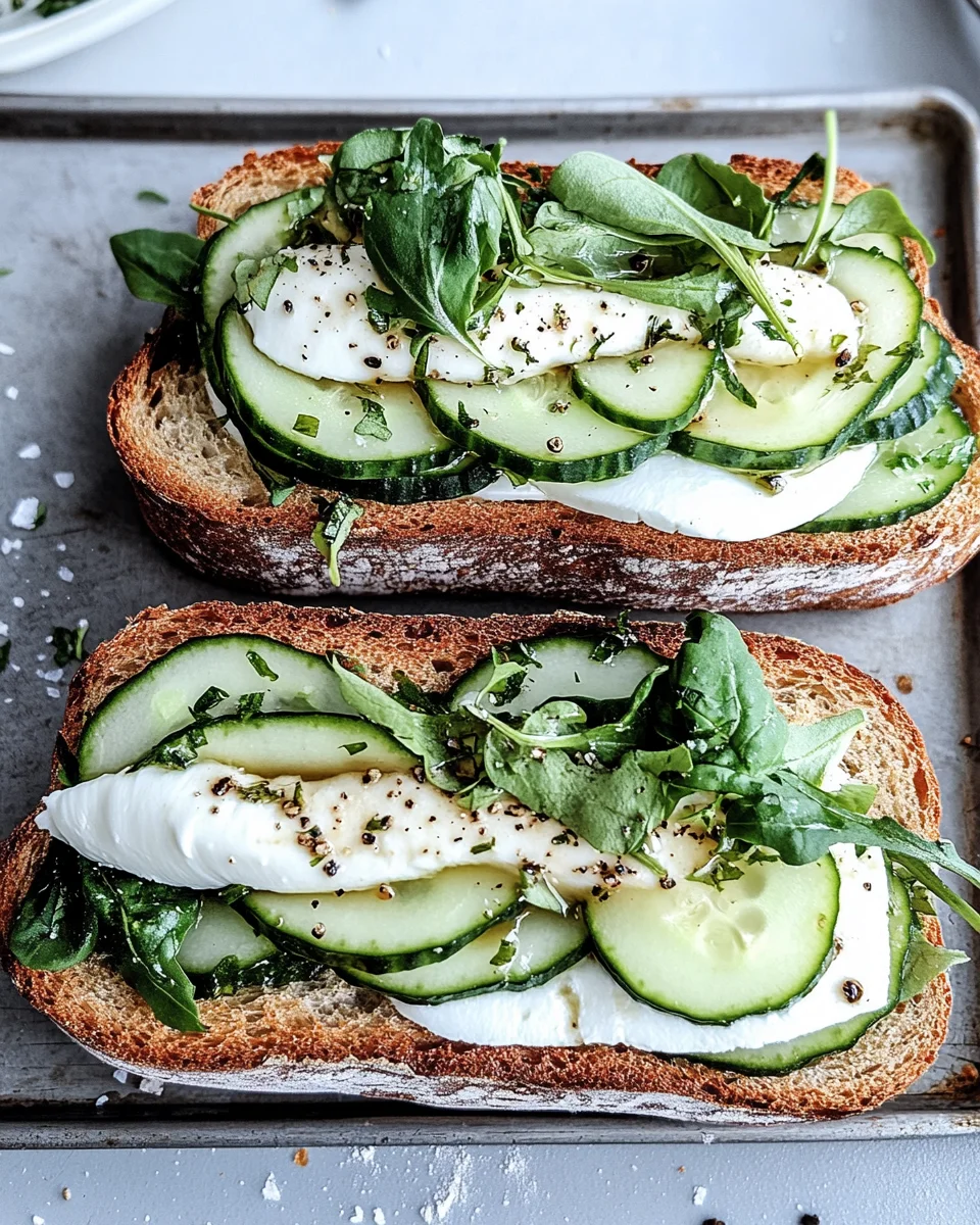 Mozzarella-Gurken-Sandwich mit Kresse