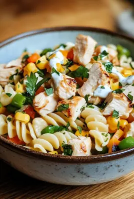 Nudel-Hähnchensalat mit Frühlingszwiebeln