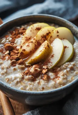Overnight Oats with Cinnamon and Pear
