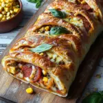 Pizza-Strudel aus fertigem Pizzateig