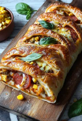 Pizza-Strudel aus fertigem Pizzateig