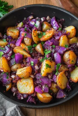 Rotkohl Pfanne mit Kartoffeln