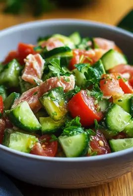 Schneller Thunfischsalat mit Gurke und Tomate