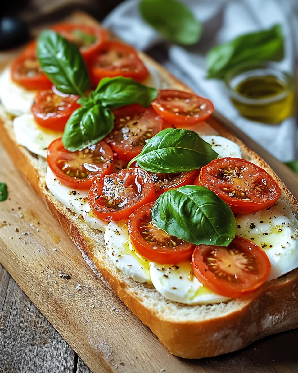 Schnelles Tomaten-Mozzarella-Baguette