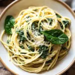 Spaghetti mit Spinat Frischk&auml;se-Sauce