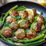 Spargelpfanne mit Frikadellen