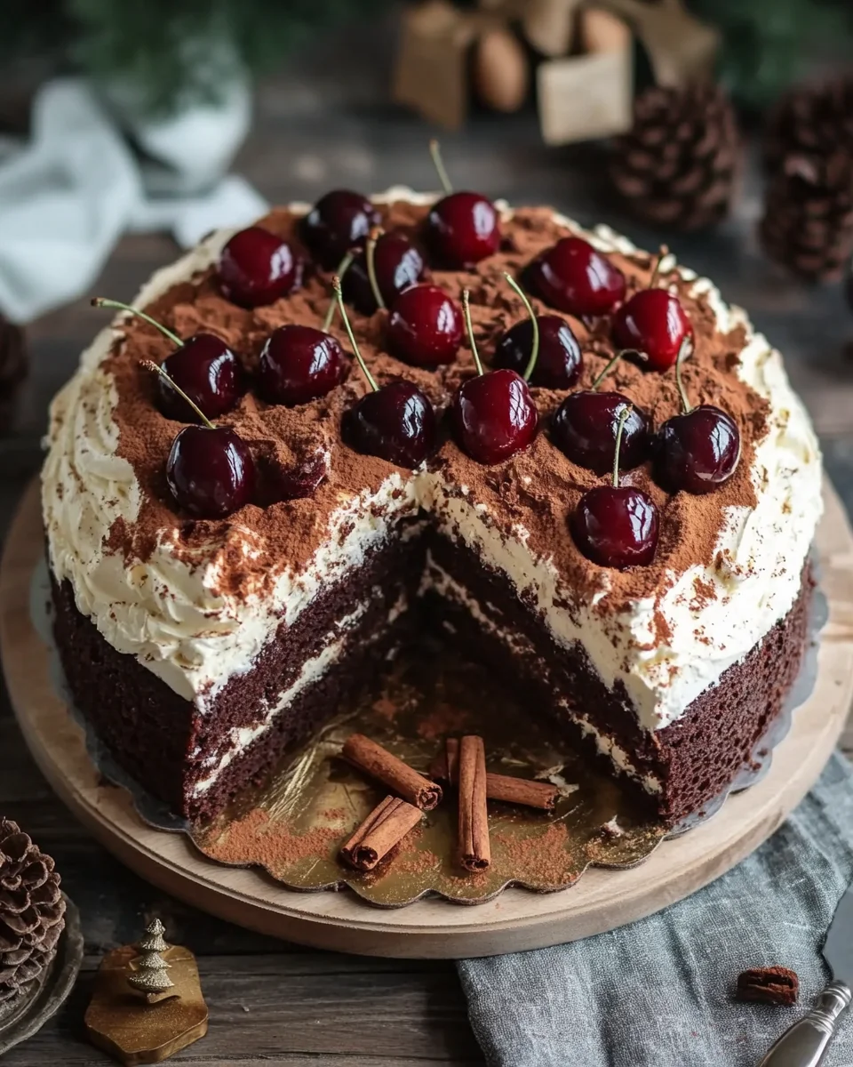 Winterlicher Maulwurfkuchen mit Zimtsahne und Punschkirschen 33 Winterlicher