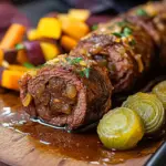 Zarte Rinderrouladen im Backofen zubereitet