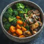 15-Minuten-Pfanne mit Champignons, Brokkoli und Karotten