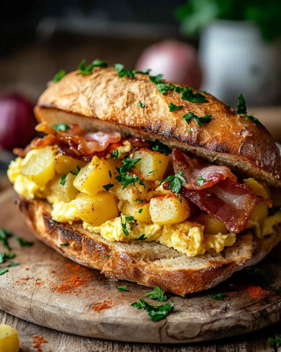 Bauernfrühstücks-Sandwich