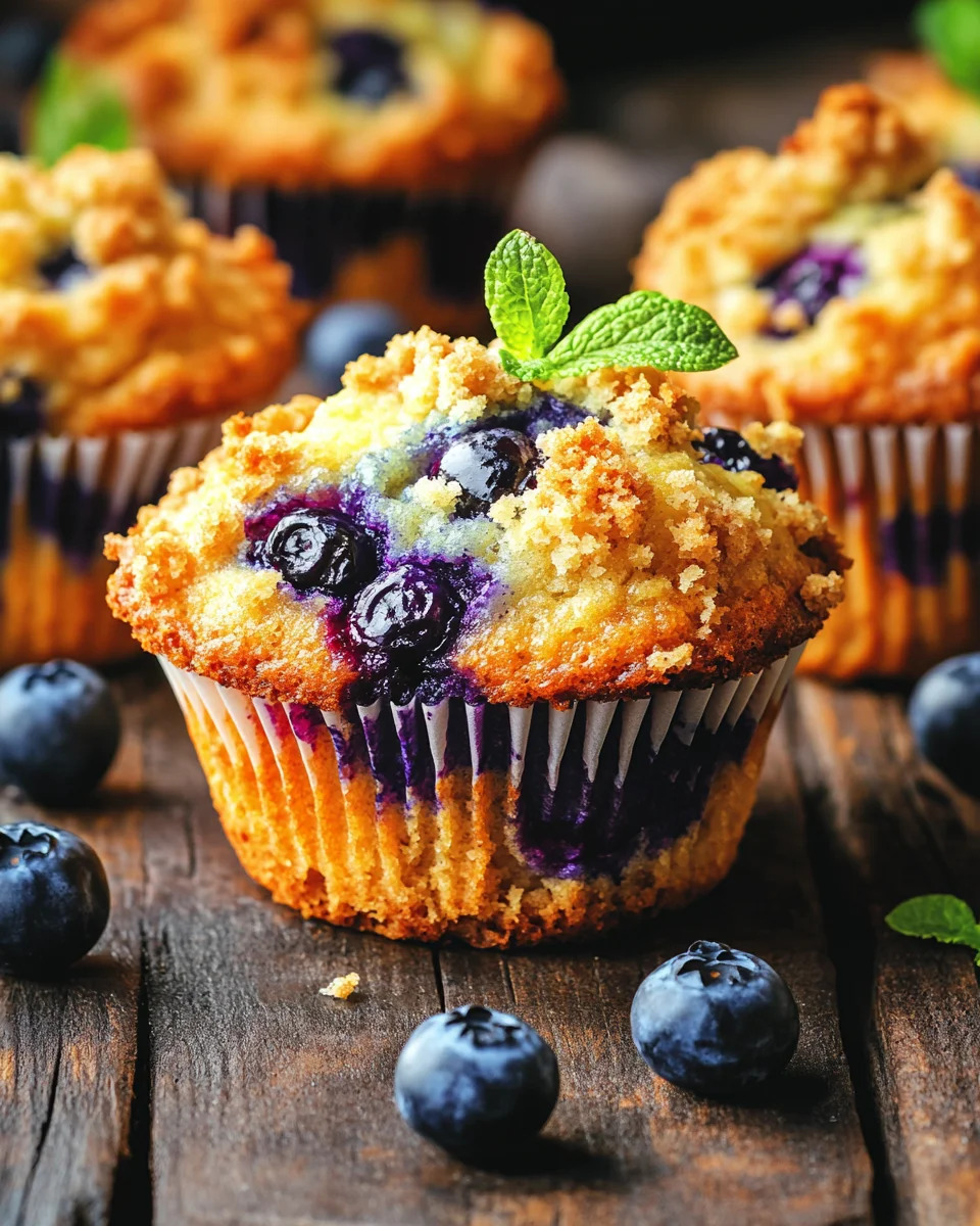Beste Blaubeer-Streusel-Muffins ever - Jumbo Blueberry-Muffins