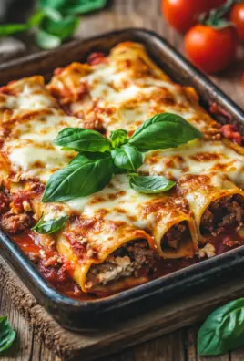 Cannelloni mit Rindfleisch und Käse