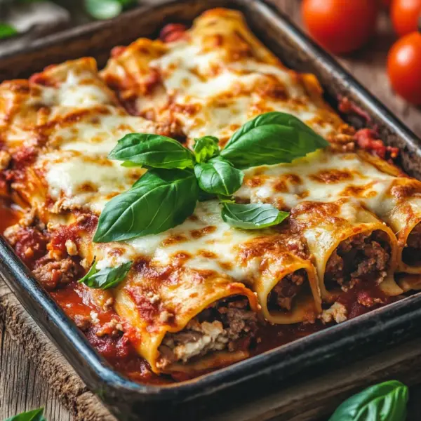 Cannelloni mit Rindfleisch und Käse