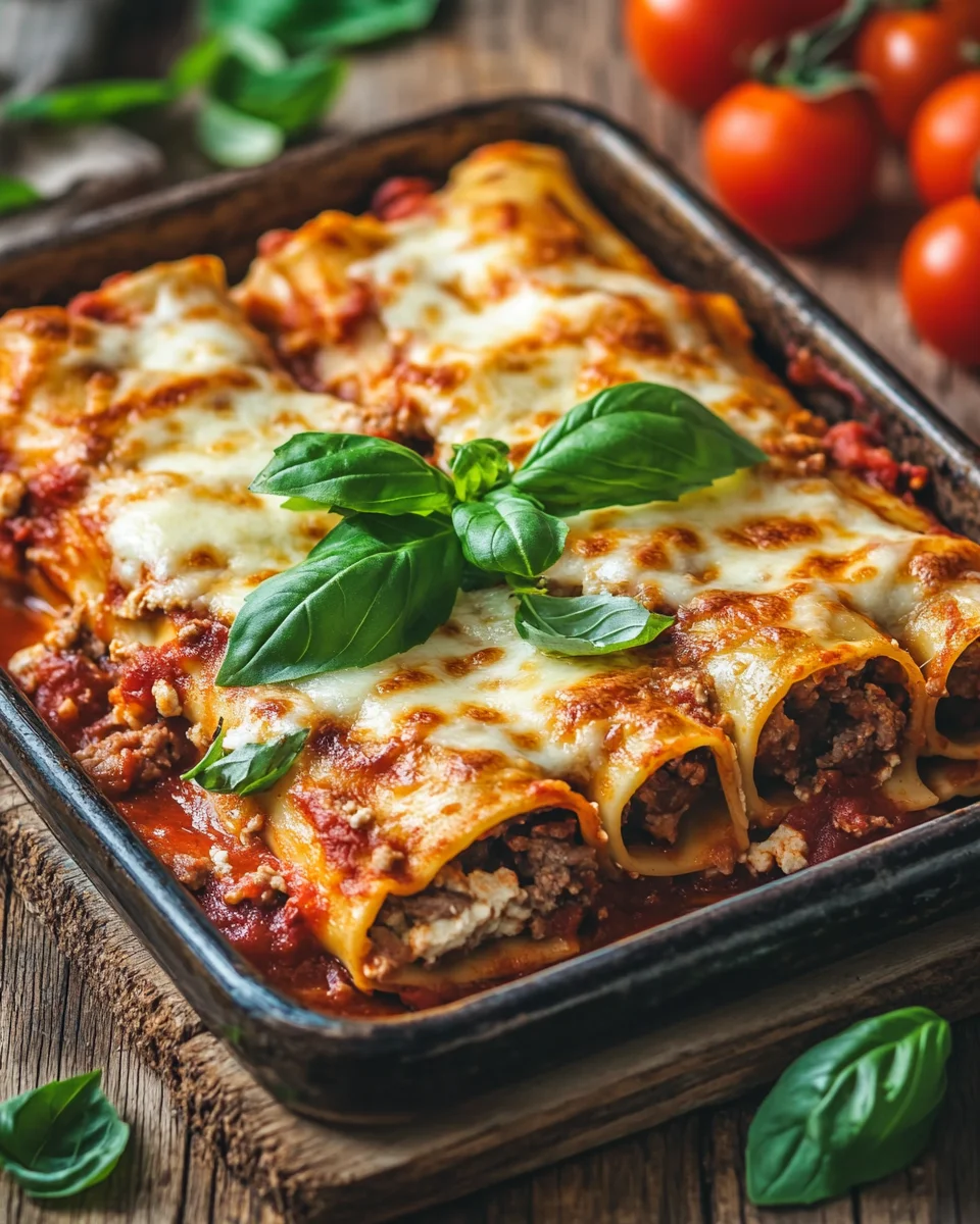 Cannelloni mit Rindfleisch und K&auml;se