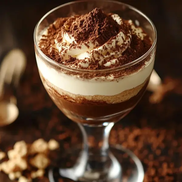 Capuccino-Creme, die wie Tiramisu schmeckt