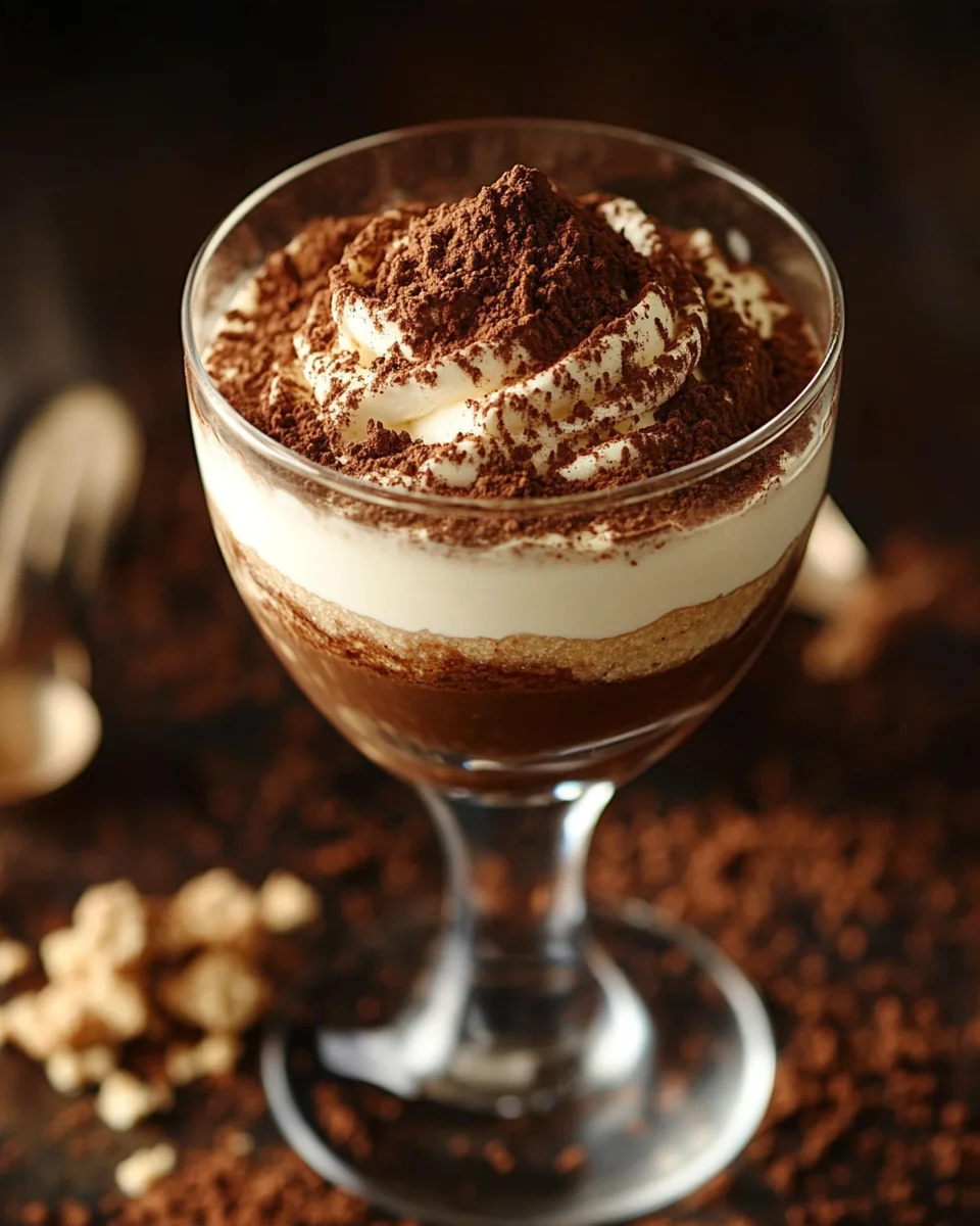 Capuccino-Creme, die wie Tiramisu schmeckt