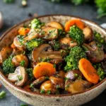 Champignon-Brokkoli-Karotten-Pfanne