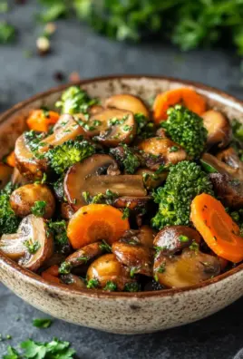 Champignon-Brokkoli-Karotten-Pfanne