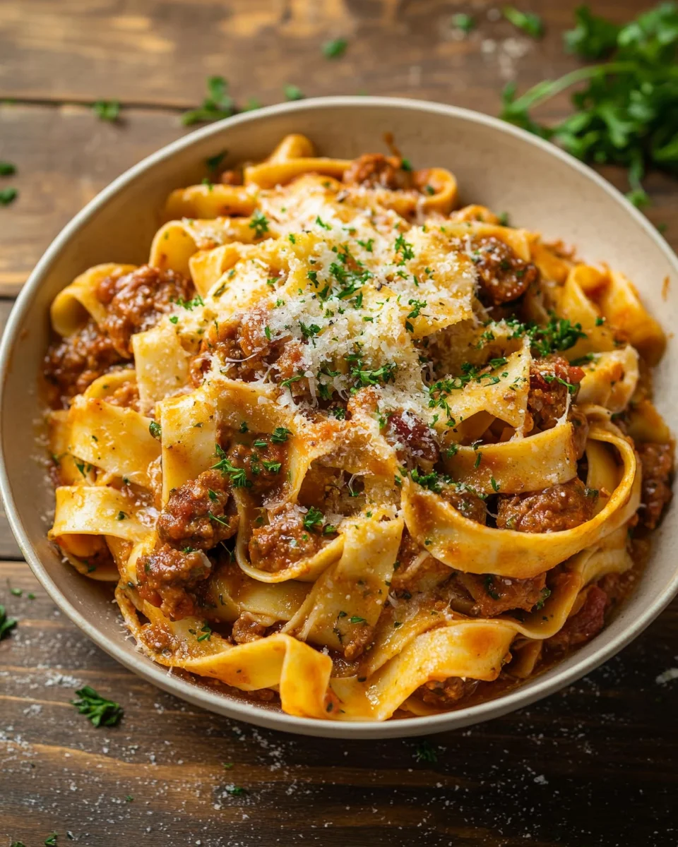 Cremige kalabrische Chili-Pappardelle mit Wurst und Fenchel 25 Cremige kalabrische Chili-Pappardelle mit Wurst und Fenchel
