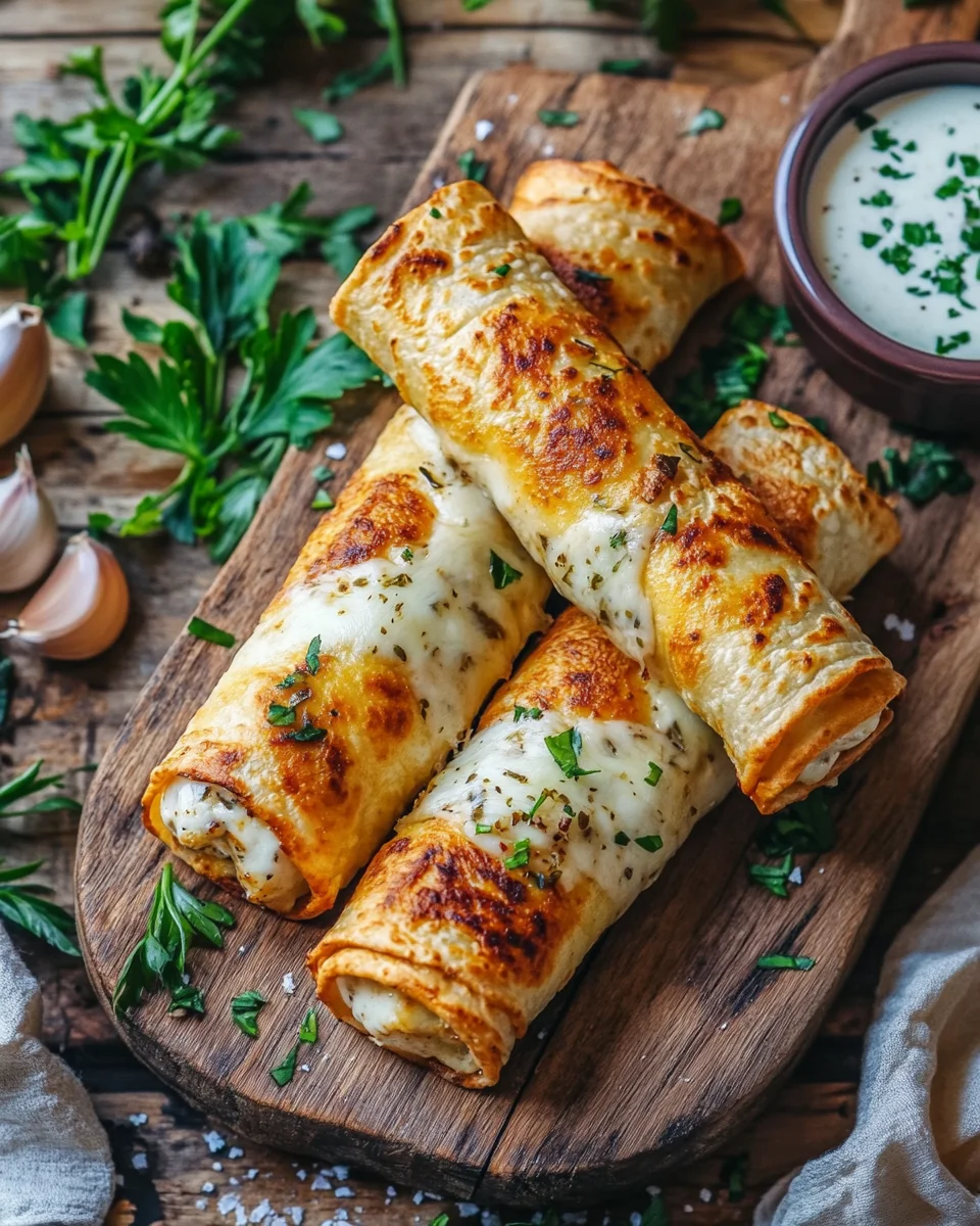 Crispy Cheesy Garlic Chicken Wraps 21 Crispy Cheesy Garlic Chicken Wraps