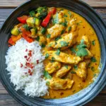 Curry-Geschnetzeltes mit Reis
