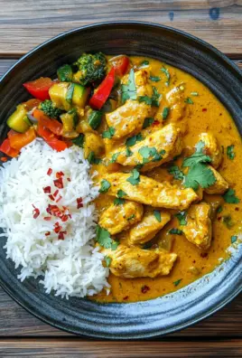 Curry-Geschnetzeltes mit Reis