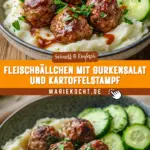 Fleischbällchen mit Gurkensalat und Kartoffelstampf 15 Pinterest Hidden Image