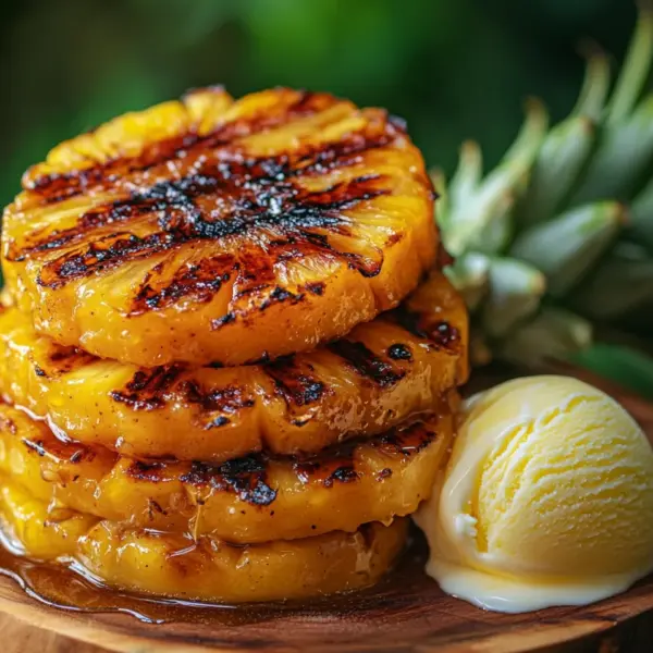 Gegrillte Ananas mit Honig & Zimt