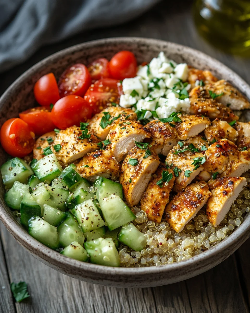 Griechische H&auml;hnchen-Bowl