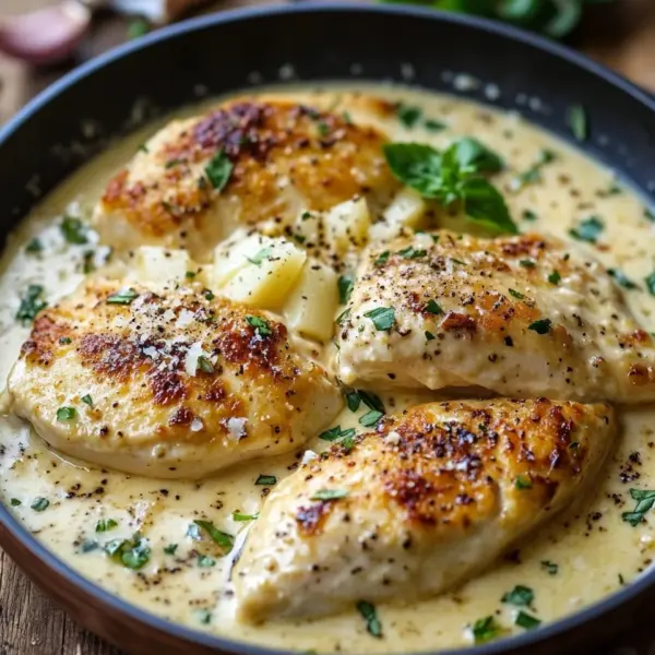 Hähnchenfilet in Frischkäse-Parmesan-Soße
