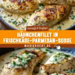 Hähnchenfilet in Frischkäse-Parmesan-Soße 17 Pinterest Hidden Image