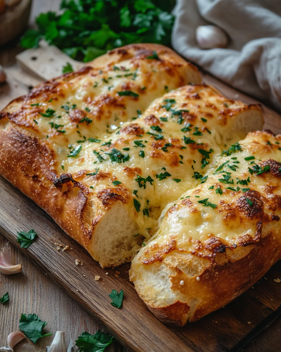 Käse-Knoblauchbrot zum Aufbacken