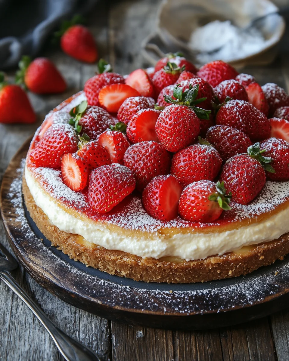 Käsekuchen mit Erdbeeren 25 Käsekuchen