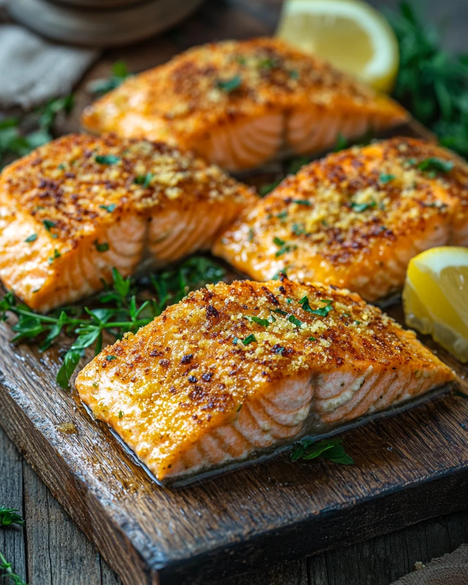 Krosse im Ofen gebackene Parmesan-Krustenlachsfilets 18 Krosse