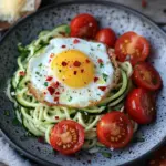Low Carb Zucchini Nester mit Spiegelei