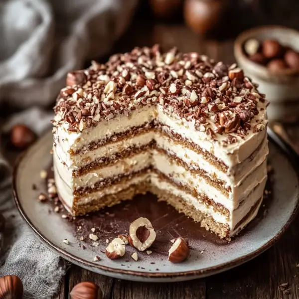 Nusskuchen mit Nougatcreme