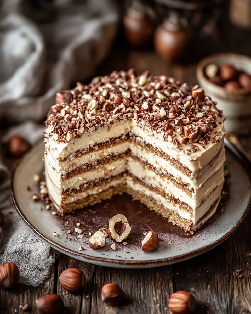 Nusskuchen mit Nougatcreme