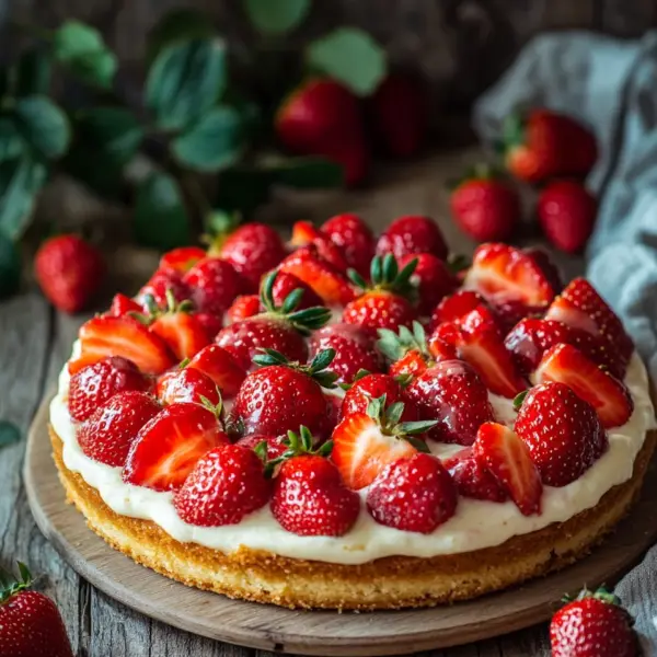 Omas Erdbeerkuchen mit Pudding